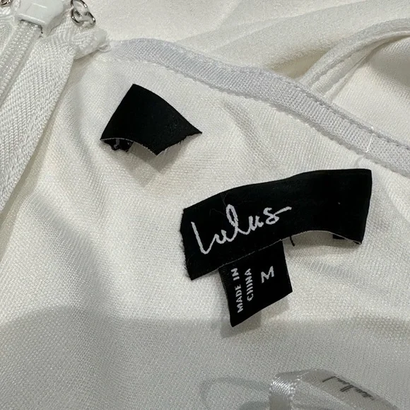 Lulus Devoted to Fun Ivory One-Shoulder Sleeveless Jumpsuit Size Medium NWOT - Picture 13 of 15